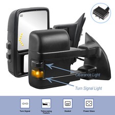 Pair Power Heated Tow Mirrors