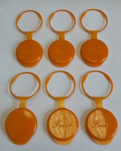 Orange juice bottle tops - orange,