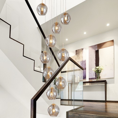 Modern glass pendant light - light, bar