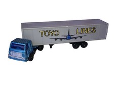DIECAST TRUCK TOYO LINES TRAILER HIGHWAY RIGS METAL+PLASTIC RARE GOOD LOOSE USED