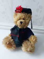 Ronnie Hek Scotland Tartan jointed Teddy Bear Davidson With Tags scottish