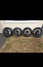 Set of 4 Inovit Torque Satin Black Alloys With Brand New Tyres