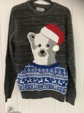 Men’s Christmas Jumper With Flashing Lights Size M