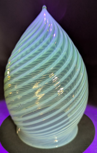 Uranium glass bullet teardrop - glass,