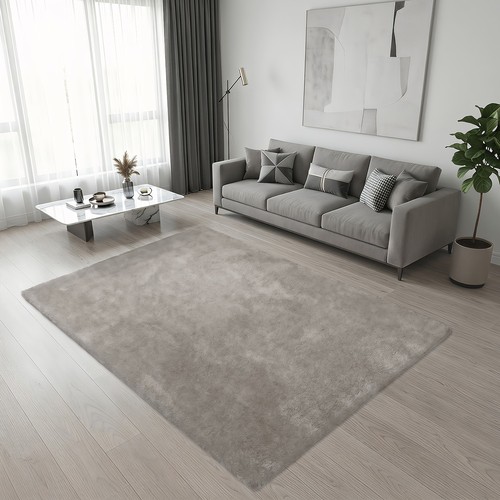 Rabbit faux fur rug - fur, area