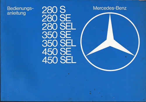 Mercedes 116 owners manual - mercedes,