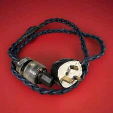 UK Mains Cable IEC 13A 3 Core Plaited With Furutech FI-25 (G) Connector - 1.2m