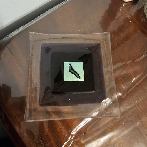 Small square fused glass - fused,