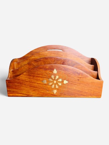 Vintage wooden letter rack - vintage,