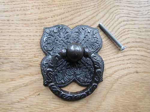 Rustic iron door ring - ring, pull