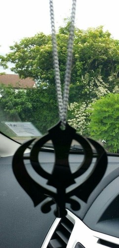 Large black acrylic khanda - large,