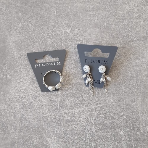 Pilgrim set earrings ring - set, &