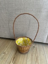 Vintage Flower Wicker  Basket