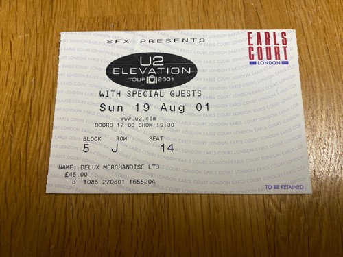 Elevation tour 2001 - tour,