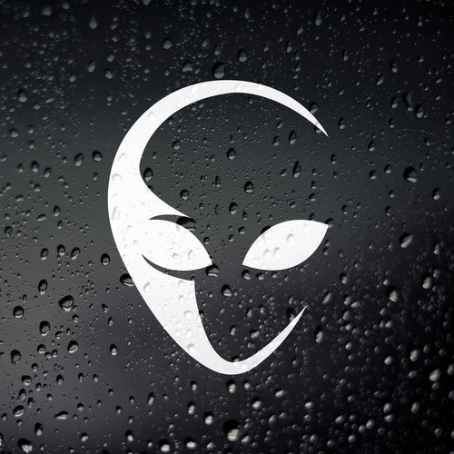 Alien head car sticker - alien,