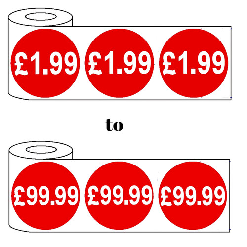 500x45mm red sign - red,