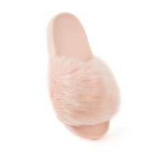 Womens Fluffy Fur Slipper Open