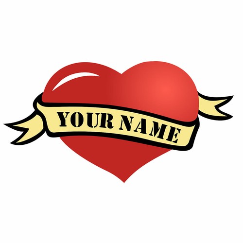 Custom personalized name heart - custom,