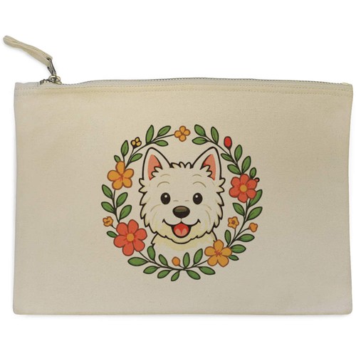 Westie floral wreath - 'westie, wreath'