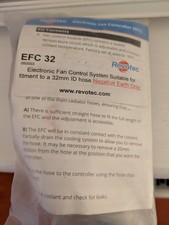 Revotec Fan Controller with 32mm Hose Fitting EFC32 Negative Earth Only 