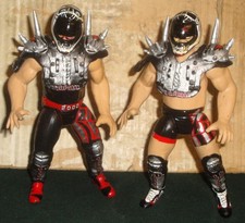 WWF WRESTLING FIGURES BCA LOD 2000 ANIMAL & HAWK LEGION OF DOOM WWE JAKKS
