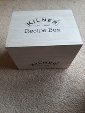 Wooden Kilner Recipe Box With Cards New