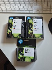 Job Lot of 5 hp 62 printer ink cartridges for hp Black And Colour
