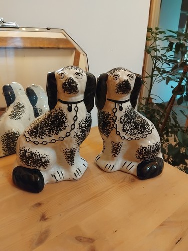 Pair antique staffordshire - pair,