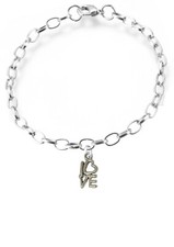 ch68 Love Silver tone pendant