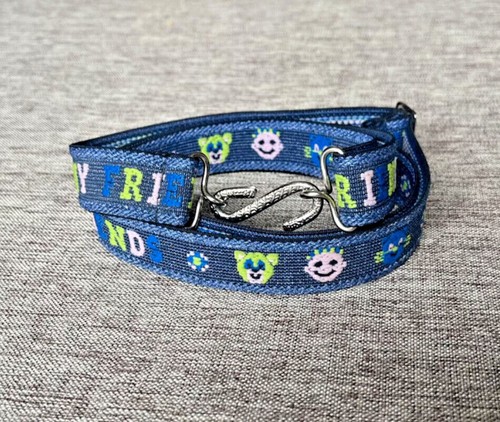 Elasticated snake belt - snake, blue