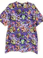 H&M SpongeBob Square Pants Patrick Gary Purple T-shirt Size S Funny Top Unisex