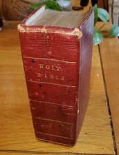 Holy Bible Old & New Testaments By Bensley, Cook And Collingwood Antique 1813