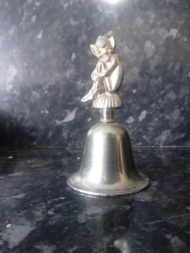 Vintage brass goblin bell - goblin,