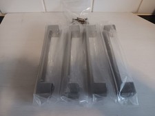 Aluminium Cupboard Handles Thick Squared 200mm Set of 4. 160mm Bolt Hole Spacing