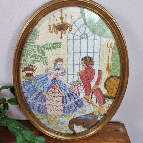 Antique tapestry needlepoint - tapestry,