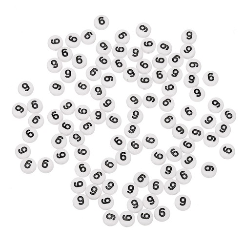 100pcs 4x7mm round white - round,