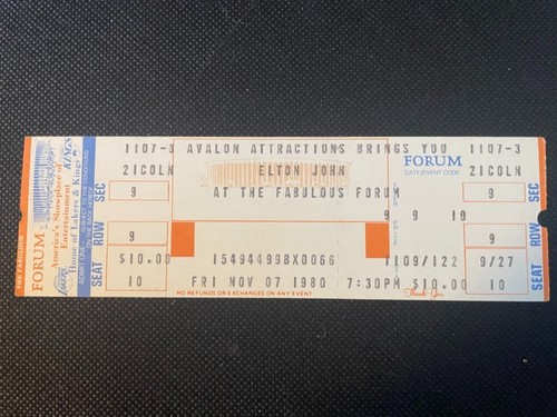 Elton john ticket - elton,