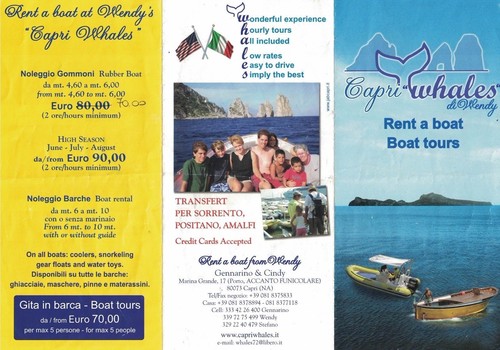 Pamphlet capri whales by - capri,