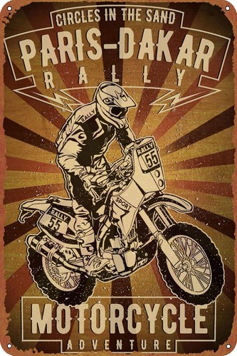 Paris dakar rally metal tin - metal,