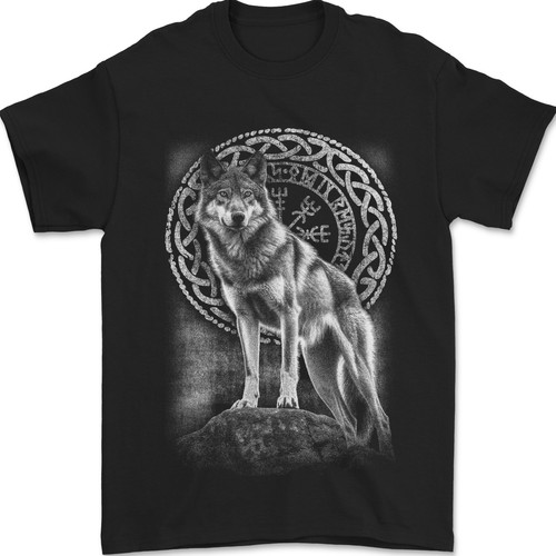 Nordic wolf viking mens - wolf,