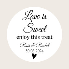 Personalised round wedding - personalised,