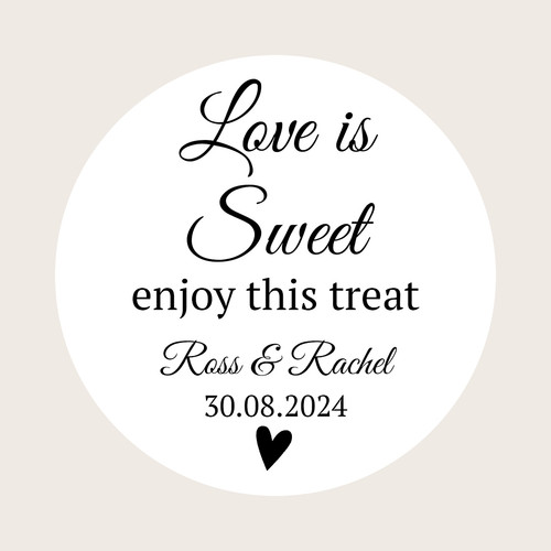 Personalised round wedding - personalised,