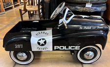 Vintage Police Highway Patrol Metal Pedal Car By Burns Novelty & Toy Co