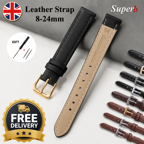 Genuine leather watch strap - watch,