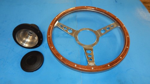 New wood steering wheel - new,