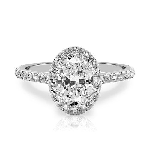 Platinum diamond ring - platinum,