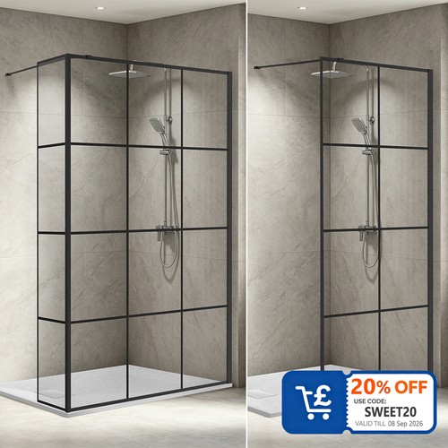 Black grid walk - walk, shower