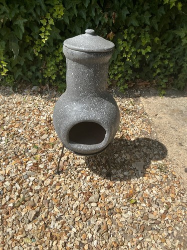 Clay chiminea with - clay, (rimini)