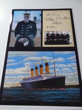 RMS TITANIC WHITE STAR LINE CAPTAIN EDWARD JOHN SMITH SIGNED PRE-PRINT A4 PRINT