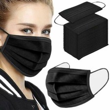 500 Black Face Mask 3 Ply